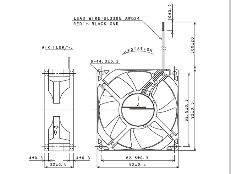 XFD9232 DC Axial Fan